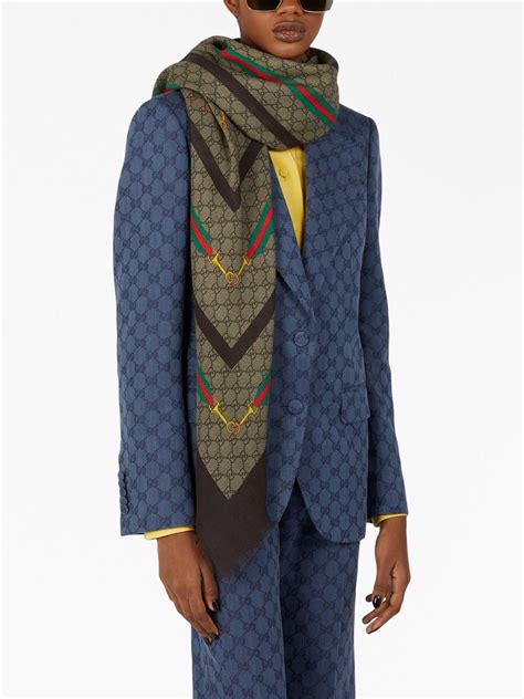 gucci stropdas paars|gucci frayed scarf.